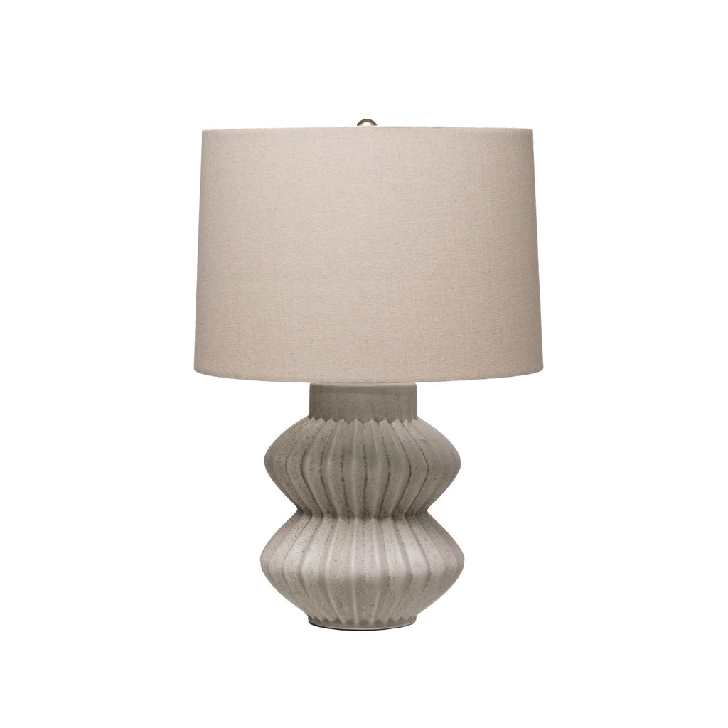 Fluted Terracotta Table Lamp