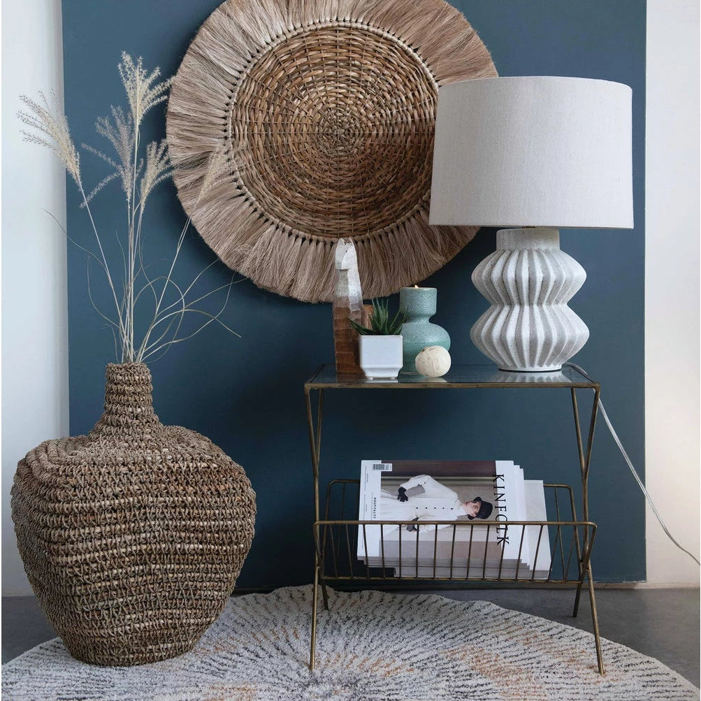 Fluted Terracotta Table Lamp