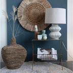 Fluted Terracotta Table Lamp