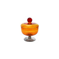 Footed Glass Jar & Lid