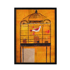Bird Cage Framed Canvas Art