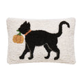 Cat with Pumpkin Pillow