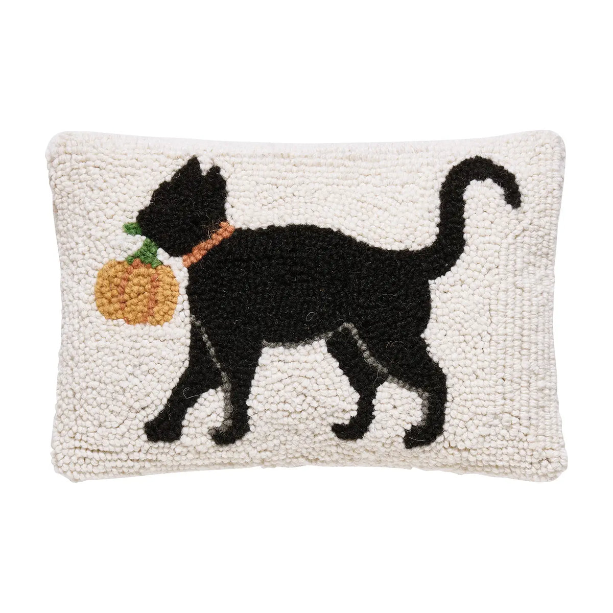 Cat with Pumpkin Pillow