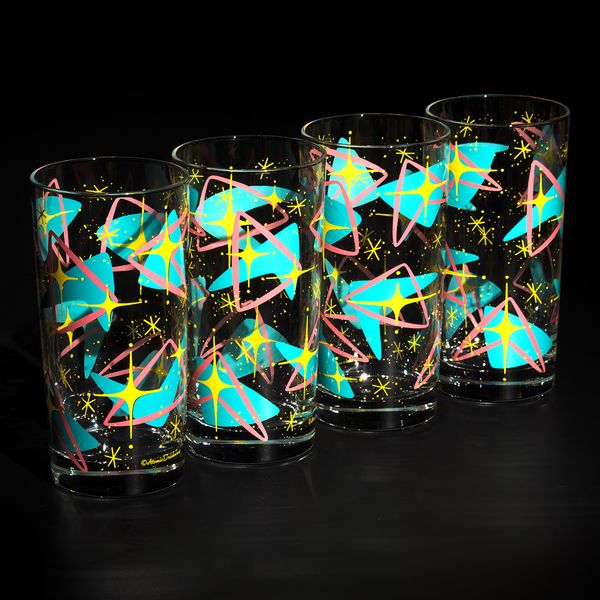 Cosmic Stardust Collins Glasses - Set of 4