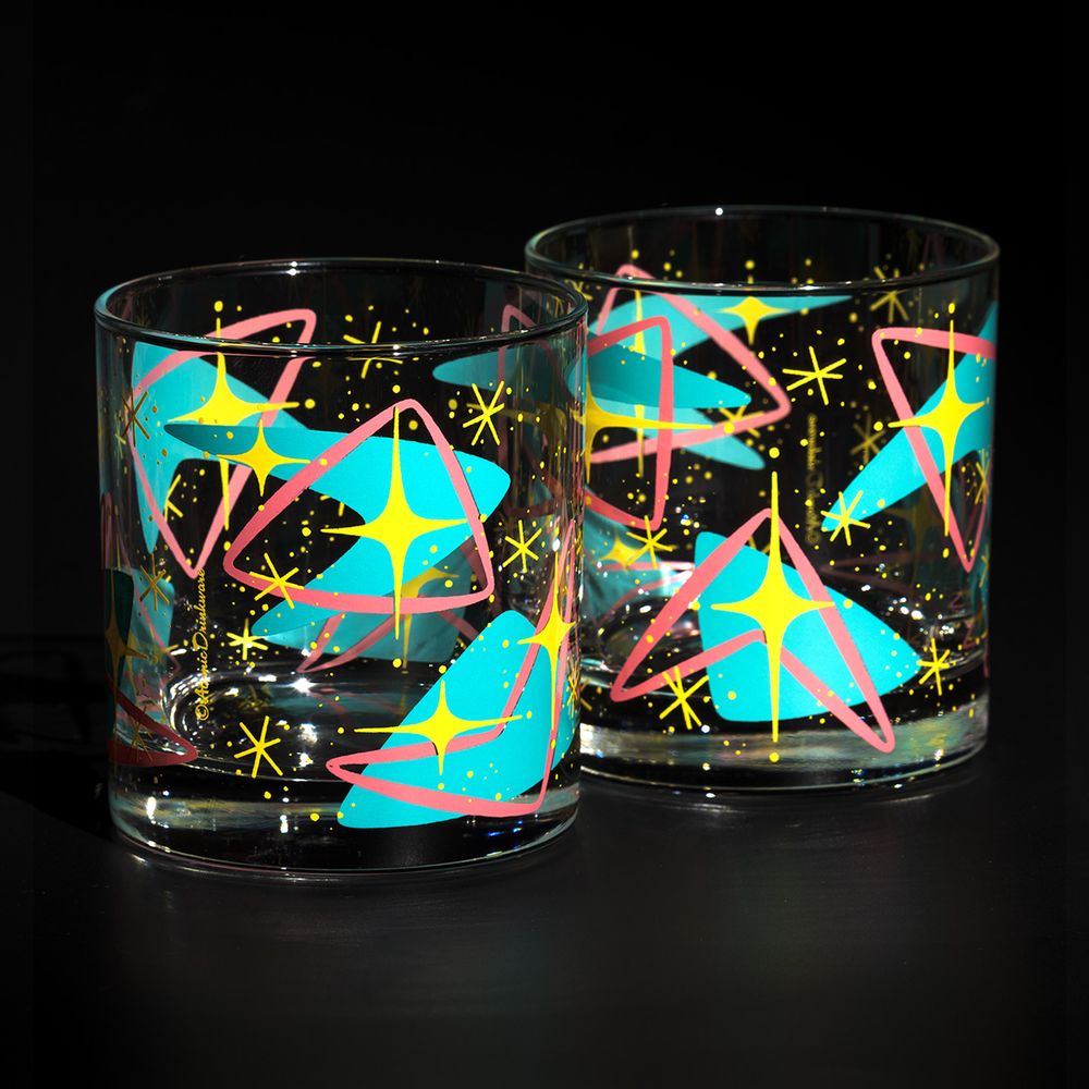 Cosmic Stardust Rocks Glasses - Set of 2