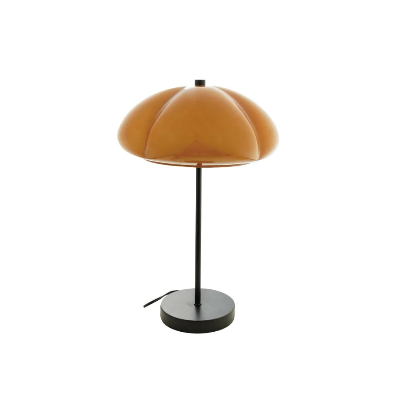 Amber Glass Table Lamp