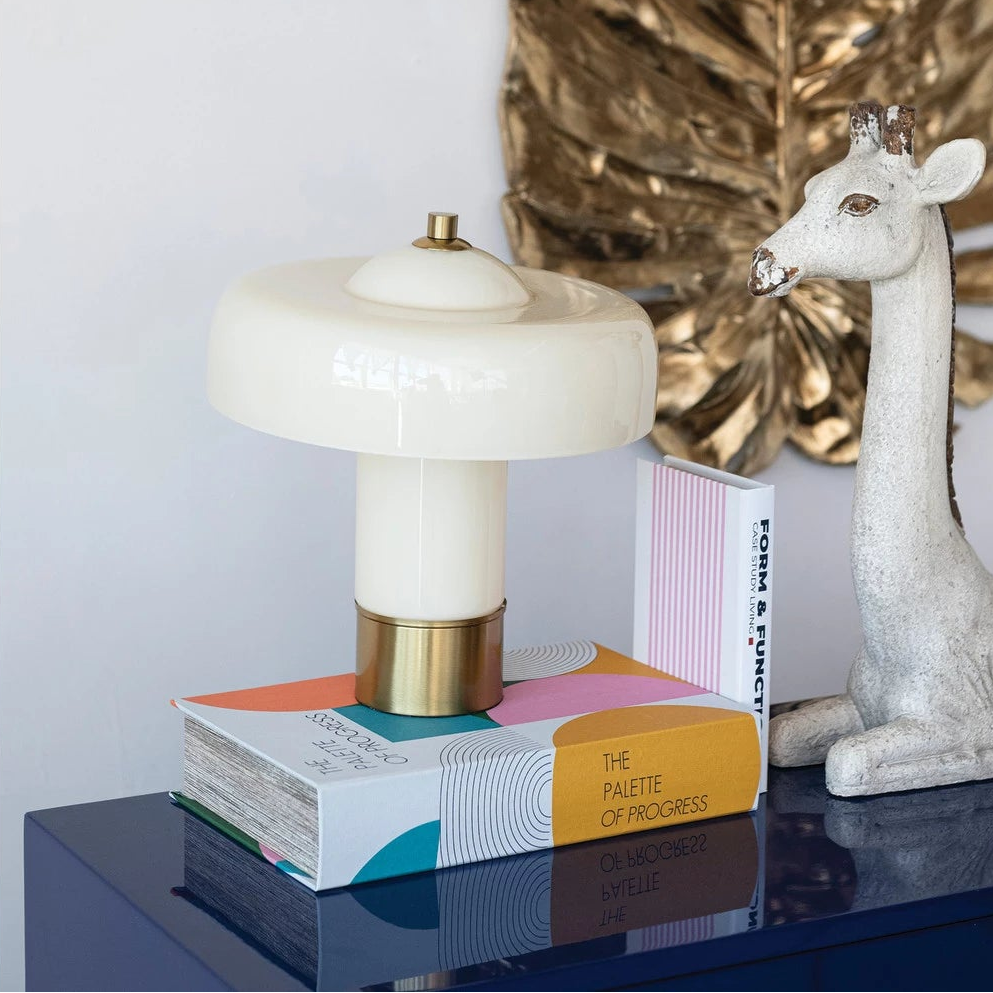 Milk Glass Table Lamp