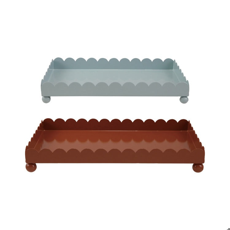 Scalloped Enamel Tray