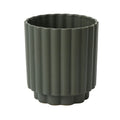 Medium Green Fluted Pot