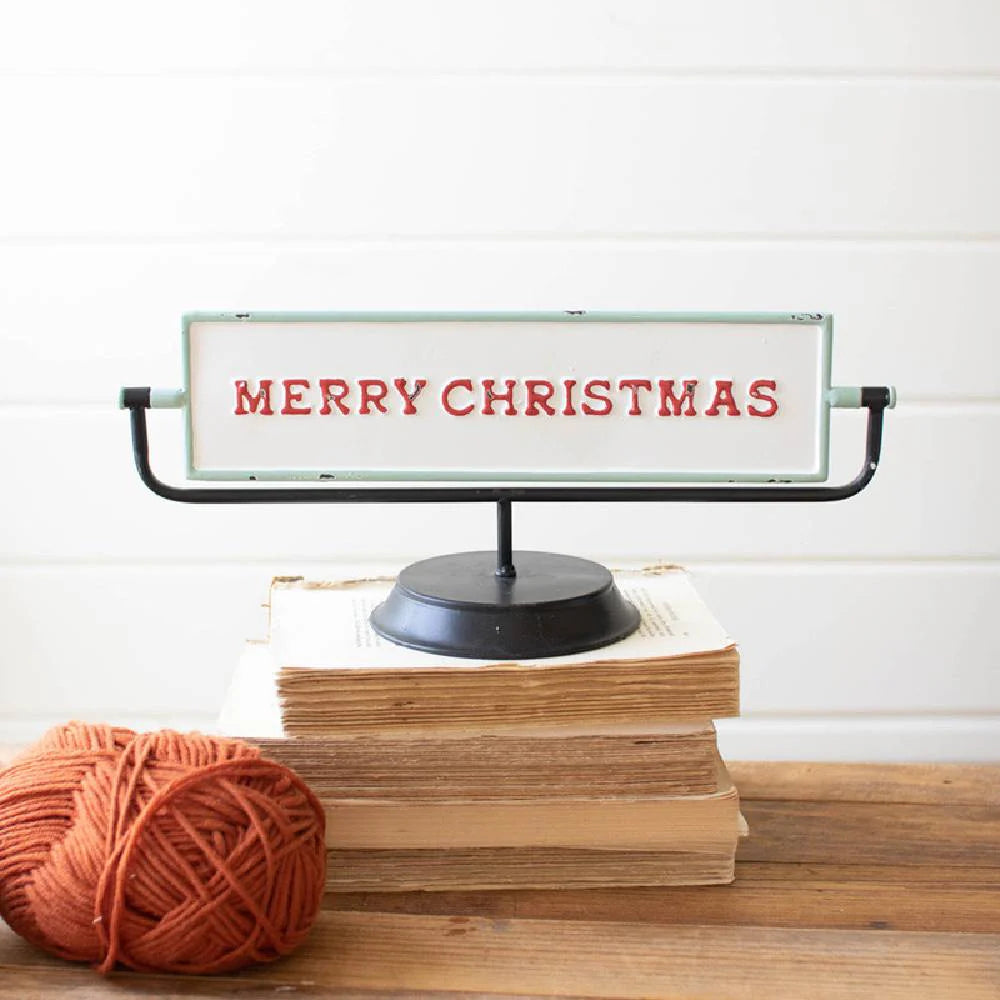 Merry Christmas to Happy New Year Flip Sign