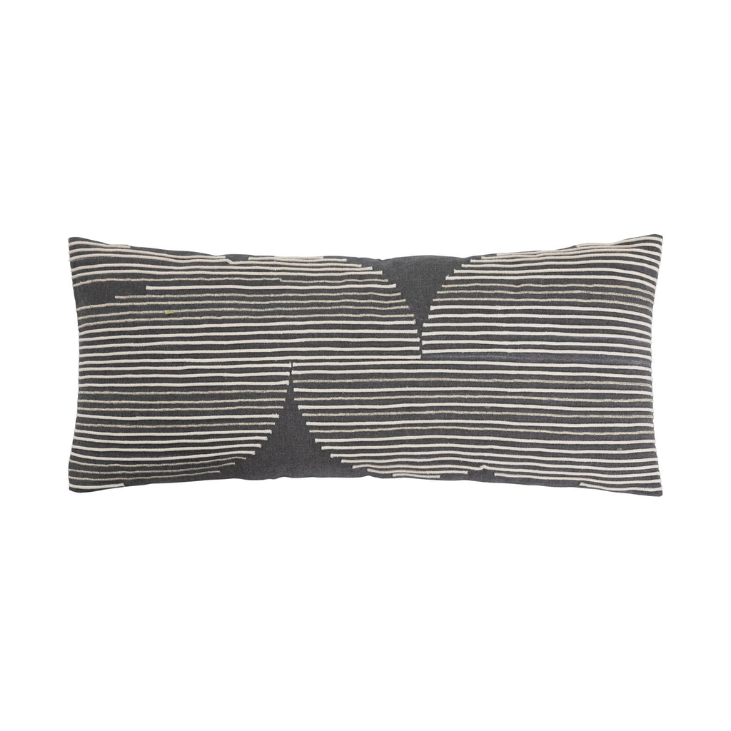 Embroidered Lumbar Pillow