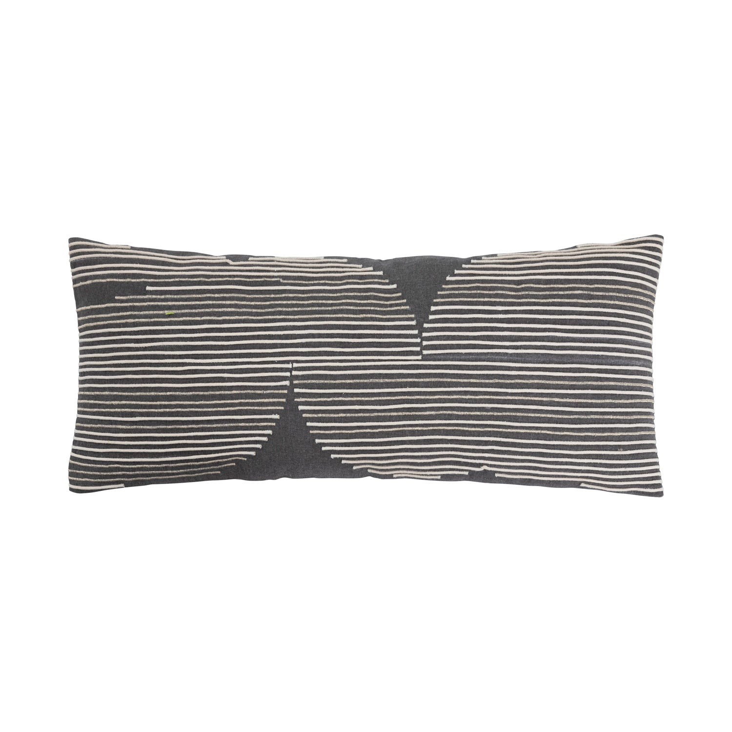 Embroidered Lumbar Pillow