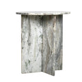 White and Grey Marble Table