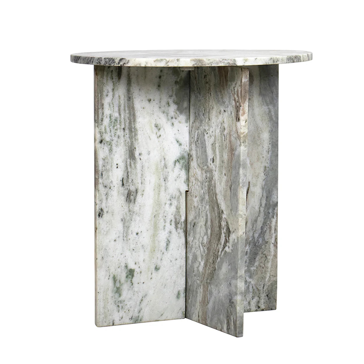 White and Grey Marble Table