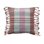 Plaid Pillow w/fringe