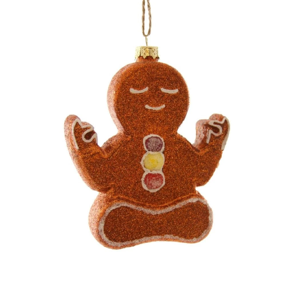 Yoga Gingerbread Man Ornament