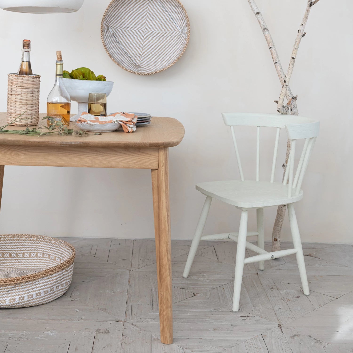 Ash Wood Butterfly Leaf Dining Table