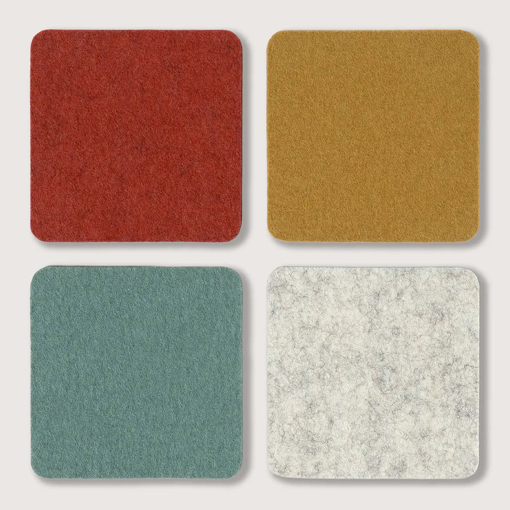 Merino Wool Coasters Square 4-Pack
