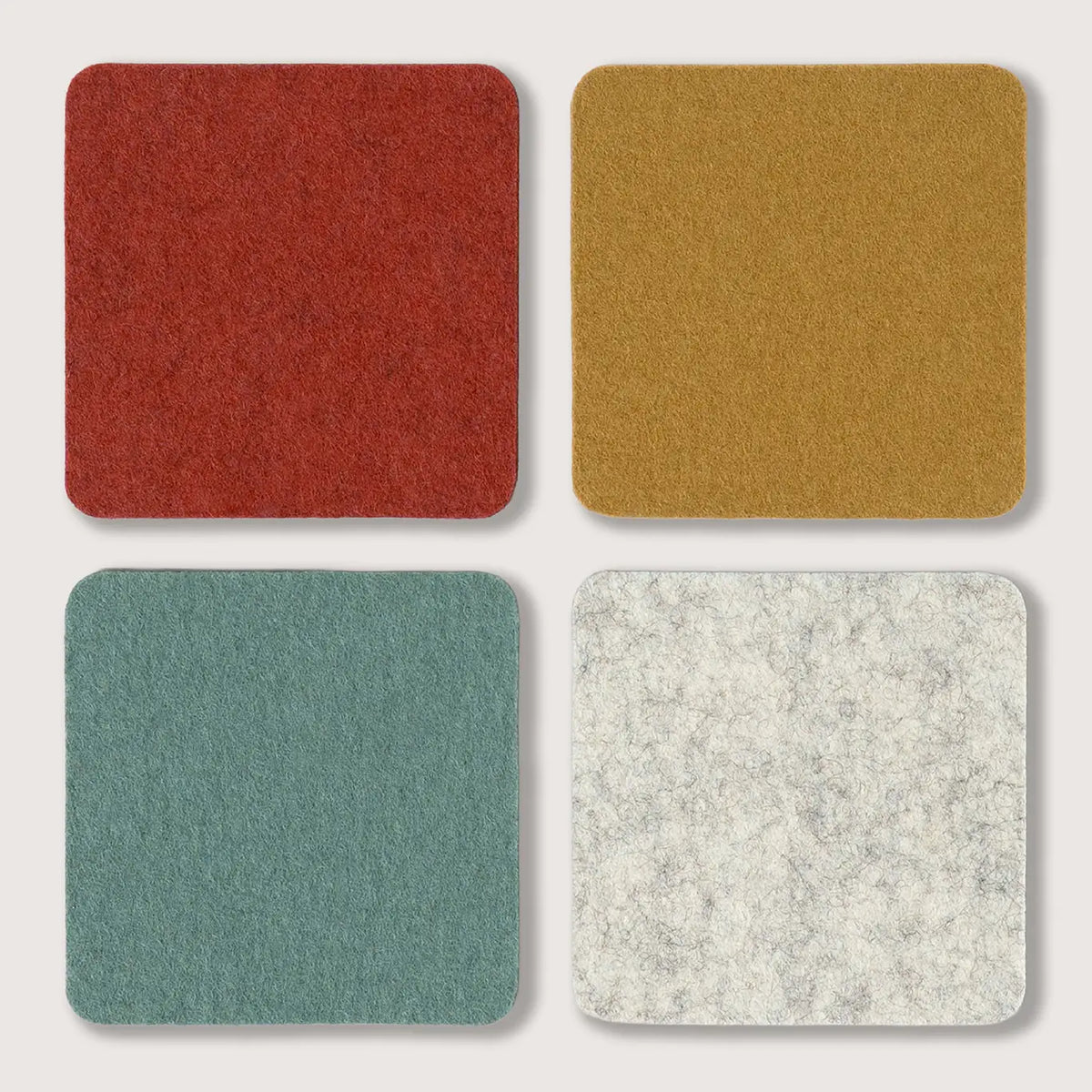 Merino Wool Coasters Square 4-Pack