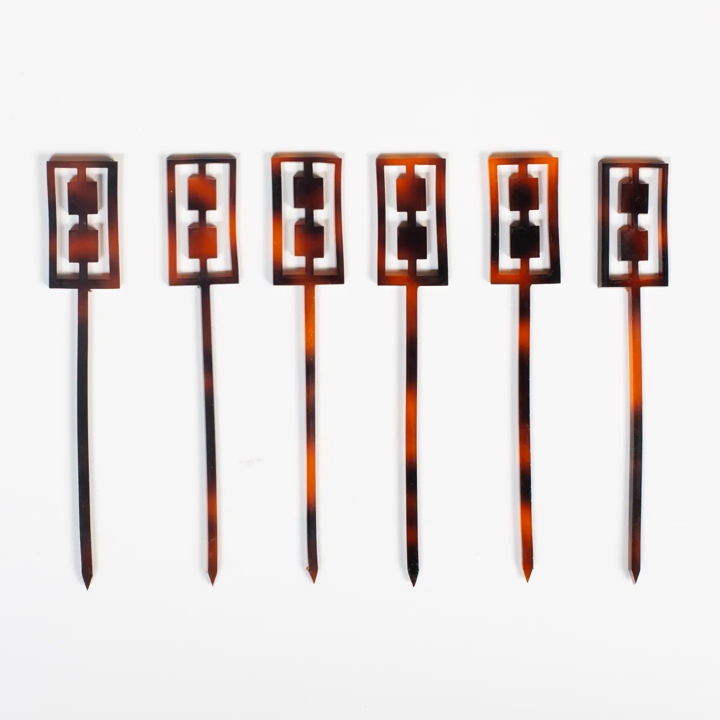 Tortoise Acrylic Cocktail Pick