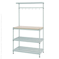 Steel Shelving Unit with Wood Top