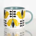 Yellow Lotus Mid Century Mug